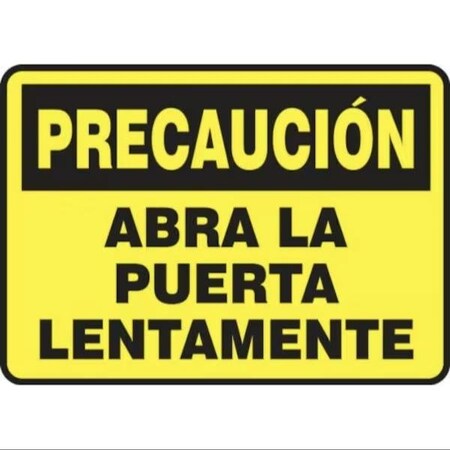 Accuform OSHA CAUTION Safety Sign OPEN DOOR SHMABR603XL SHMABR603XL